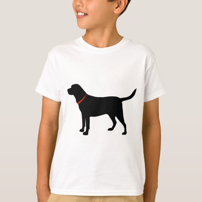 svart lab Labrador Retriever Tee Shirt (Framsida)