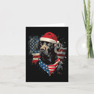 Svart lab Labrador-Vintagen Santa jul Pajama Kort