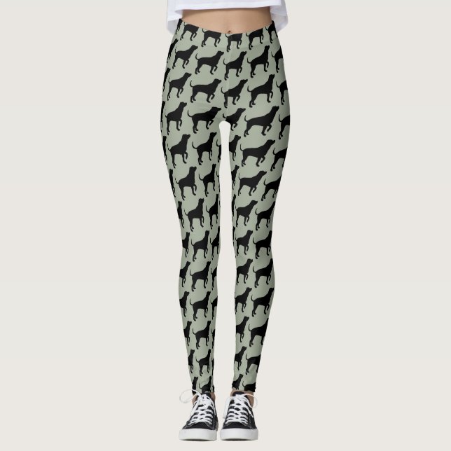 Svart lab leggings (Framsida)