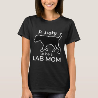 Svart lab Mamma Labrador Retriever Lucky St Patric T Shirt