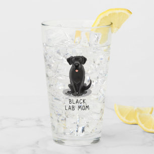 Svart lab Mamma (Labrador Retriever Mamma) Cute Hu Glaskopp
