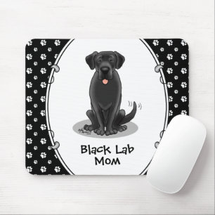 Svart lab Mamma (Labrador Retriever Mamma) Cute Hu Musmatta