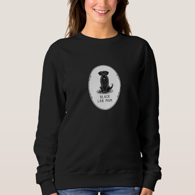 Svart lab Mamma (Labrador Retriever Mamma) Cute Hu T Shirt (Framsida)