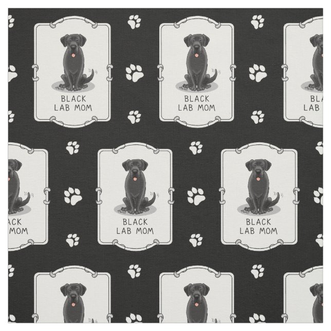 Svart lab Mamma (Labrador Retriever Mamma) Cute Hu Tyg (Provkarta)