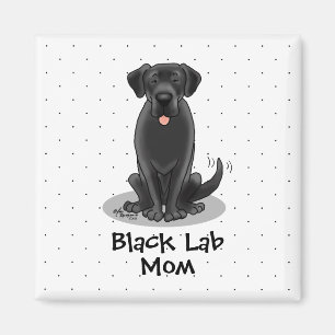 Svart lab Mamma (Labrador Retriever Mamma) Hund Ma Magnet
