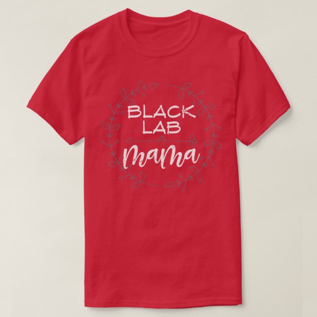 Svart lab Mamma Labrador T Shirt (Design framsida)