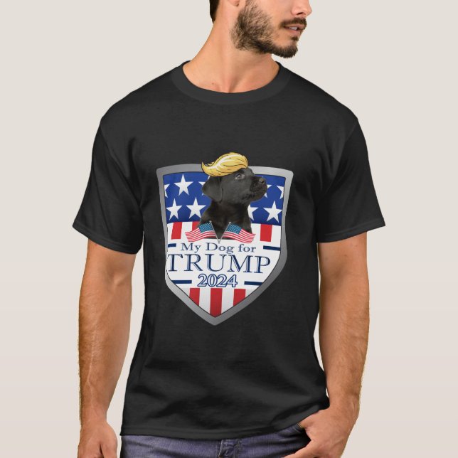 Svart lab marionett T Shirt (Framsida)