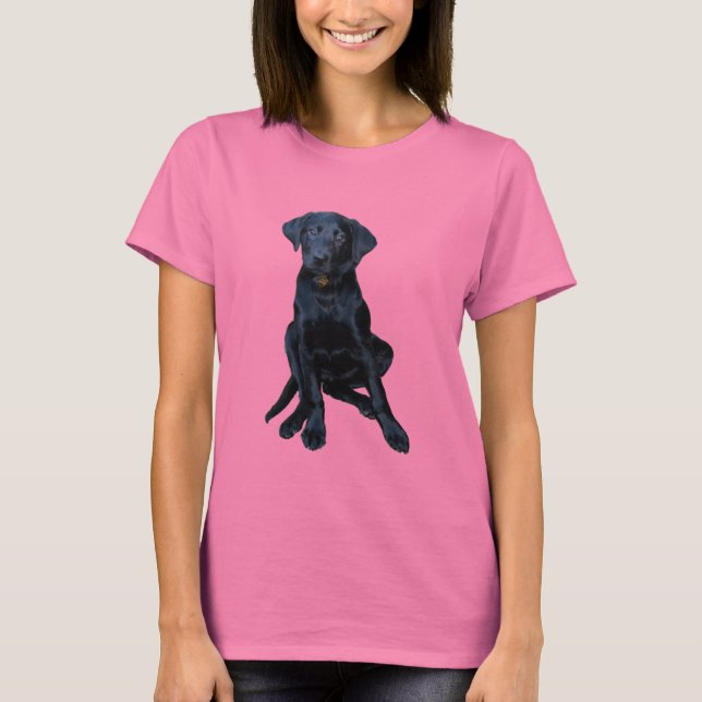 Svart lab marionett t-shirt (Framsida)