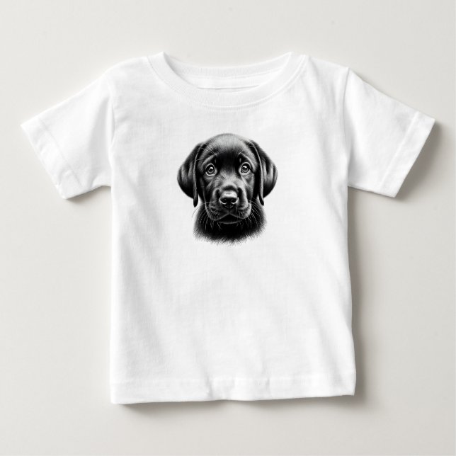 Svart lab marionett t shirt (Framsida)