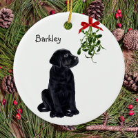 svart lab Mistletoe Pet Hund jul