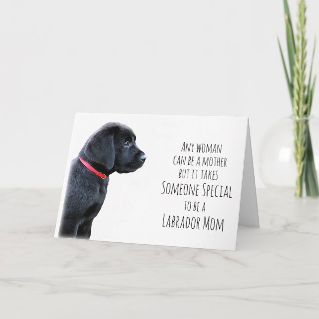 Svart lab - Mors dag Hund - Bästa Labrador Mamma Helgkort (Framsida)