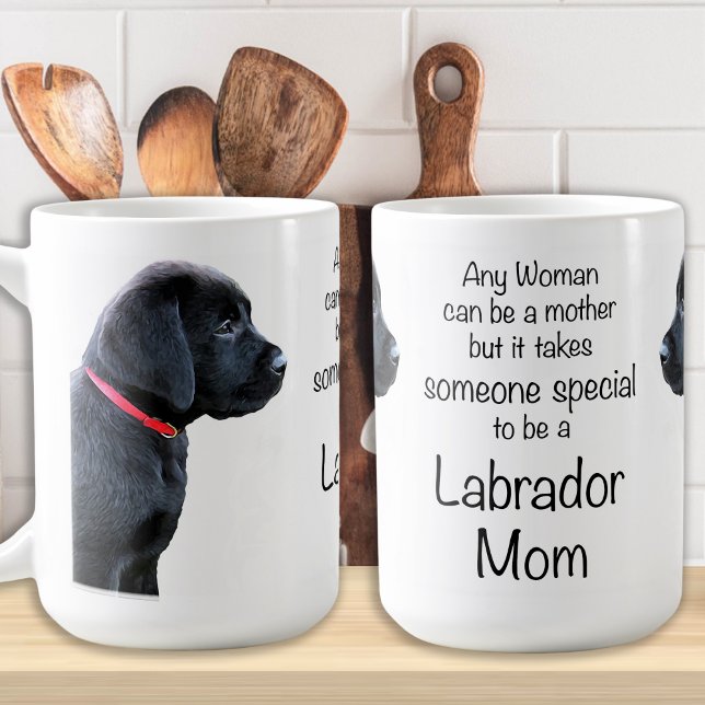 Svart lab - Mors dag Hund - Labrador Mamma Kaffemugg (Skapare uppladdad)