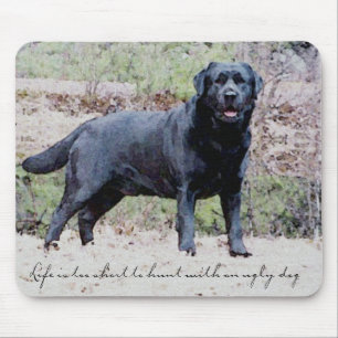Svart lab Mousepad Musmatta