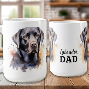 svart lab Pappa - Fars dag - Labrador Pappa Kaffemugg