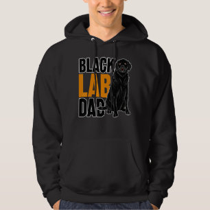 Svart lab Pappa Hund Animal Pet Pappa Black Labrad Hoodie