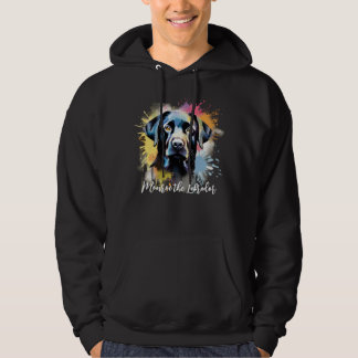 Svart lab Personlig för färgämnen Stänk Hoodie