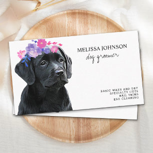 Svart lab Pet Hund Business Hund Groomer Visitkort