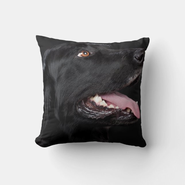 Svart lab Pet Hund Dekorativ kudde Home Decor (Framsida)