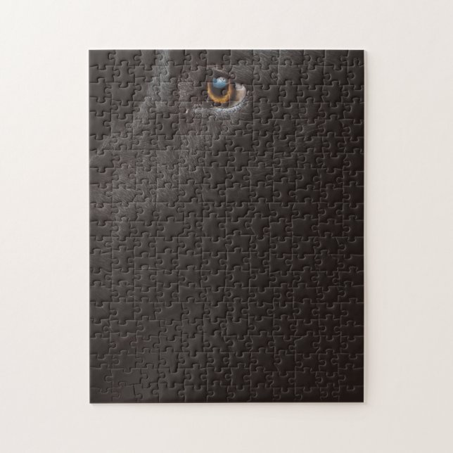 svart lab pussel (Vertikal)