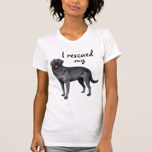 Svart lab rädding tee shirt