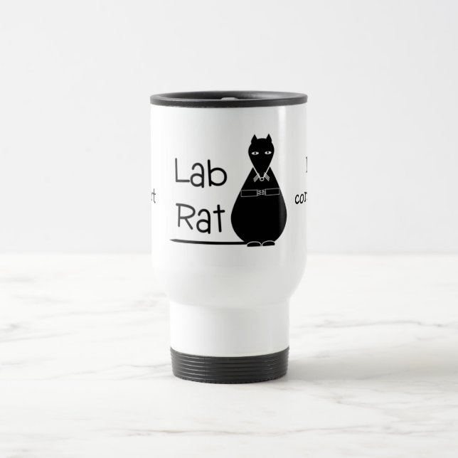 Svart lab råttatravel mug resemugg (Center)