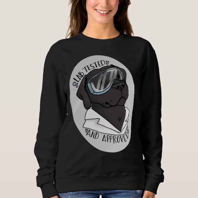Svart lab testad t shirt (Framsida)