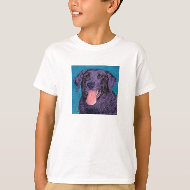 Svart lab - ungar/babyT-tröja - "Pinecone ", Tee (Framsida)