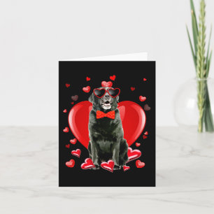 Svart lab Valentines day Boys Girls Valentine Gift Kort
