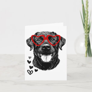 Svart lab Valentines day for Hund Djurälskare Mana Kort