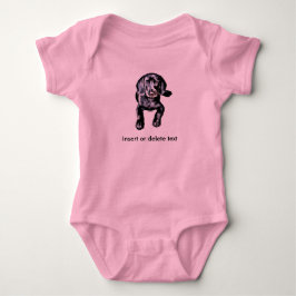 Svart lab valp för babybodysuit tee shirt