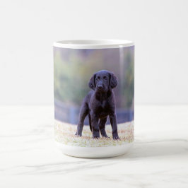 Svart lab valpanseende kaffemugg