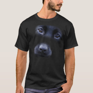Svart lab valpansiktet-skjorta tee shirt