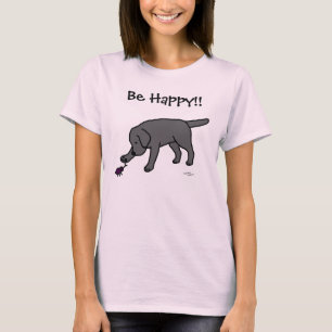 Svart lab vänlig tecknadsvart Labrador T Shirt