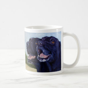 Svart labb kaffemugg