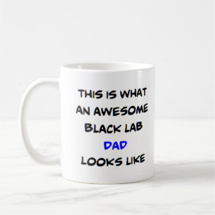 svart labb pappa, awesome kaffemugg