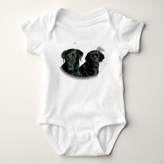 Svart labb t-shirt (Framsida)