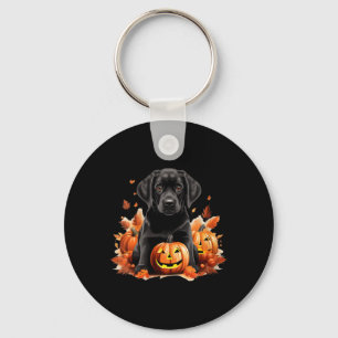 Svart Labradel Hund Mamma Pappa Halloween Höst Rol Nyckelring