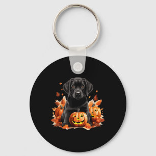 Svart Labradel Hund Mamma Pappa Halloween Höst Rol Nyckelring