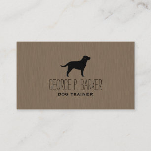 Svart Labrado Retriever Siluett Visitkort