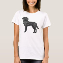 Svart Labrado Retriever Söt Hund Illustration