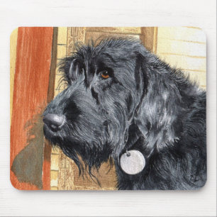 Svart Labradoodle #1 Mousepad Musmatta