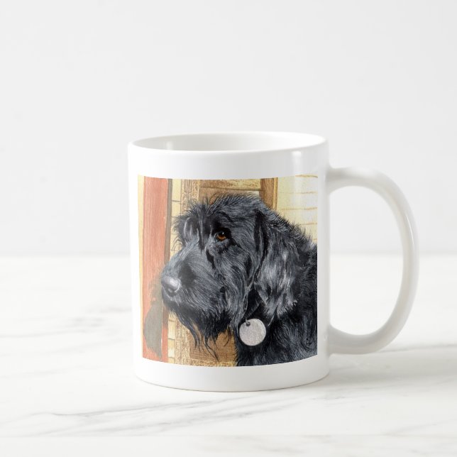 Svart Labradoodle #1 mugg (Höger)
