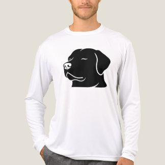 Svart Labradoodle ansikts siluett T Shirt