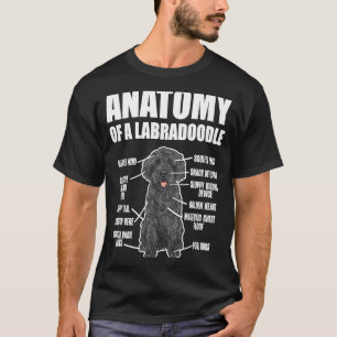 Svart labradoodle- Hund anatomi i en labradoodle T Shirt