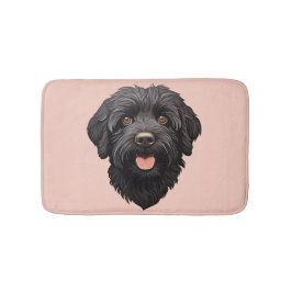 Svart Labradoodle Hund Badrumsmatta