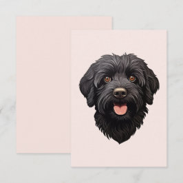 Svart Labradoodle Hund Kort