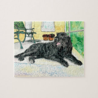 Svart Labradoodle Pussel