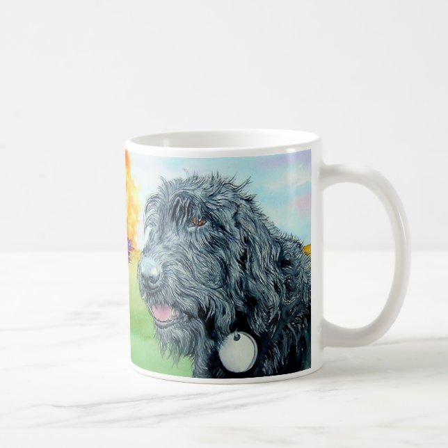 Svart Labradoodle Ralph mugg (Höger)