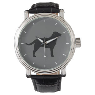 Svart Labradoodle Silhuett Armbandsur