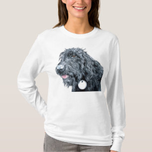 Svart labradoodle T-shirt